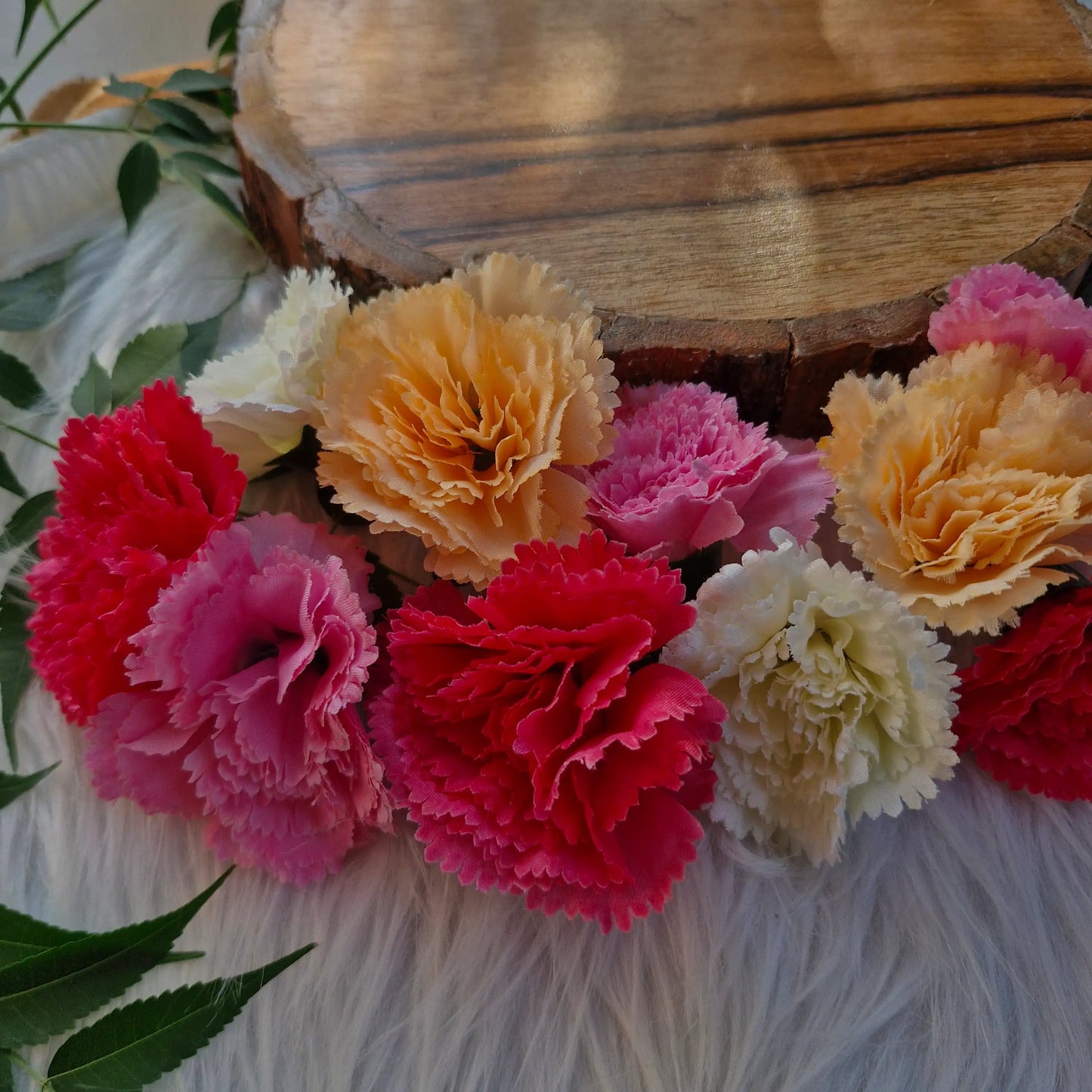 Carnation Artificial Flowers 10pcs - Elegant HandCrafted Diwali DIY Decoration