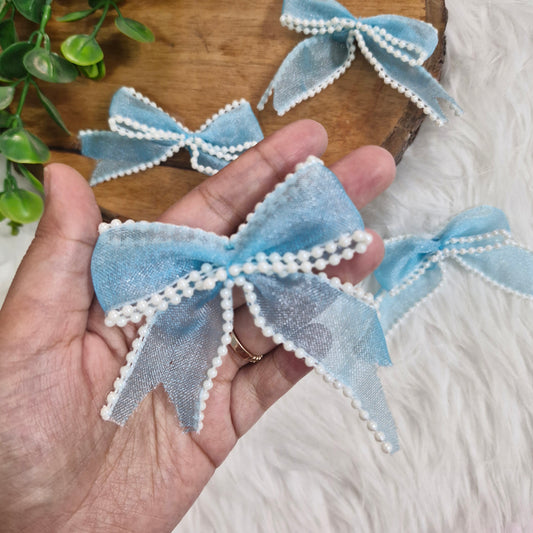 Pearl Organza DIY Craft Bows: Ribbon Bow 5pcs - Decorative Gift Wrapping
