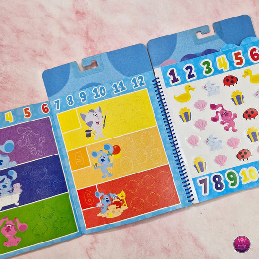 Blue’s Clues Restickable Sticker Book Reusable Stickers Fun learning with fun kids booklet