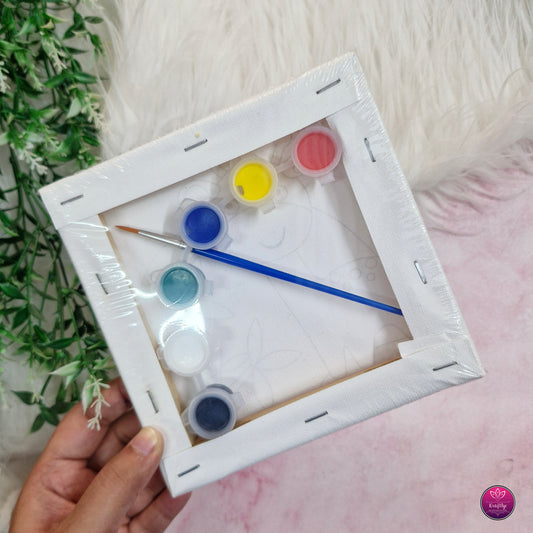 Animal Theme Canvas Painting Kit for Kids – DIY Colouring Art Set - SMALL