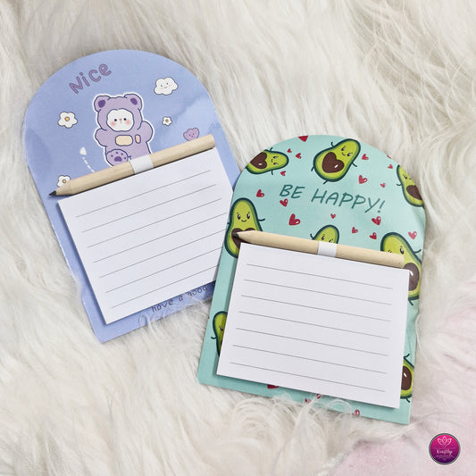 Cute Magnetic Memo Pad Set – Fridge Magnet Book for Reminders