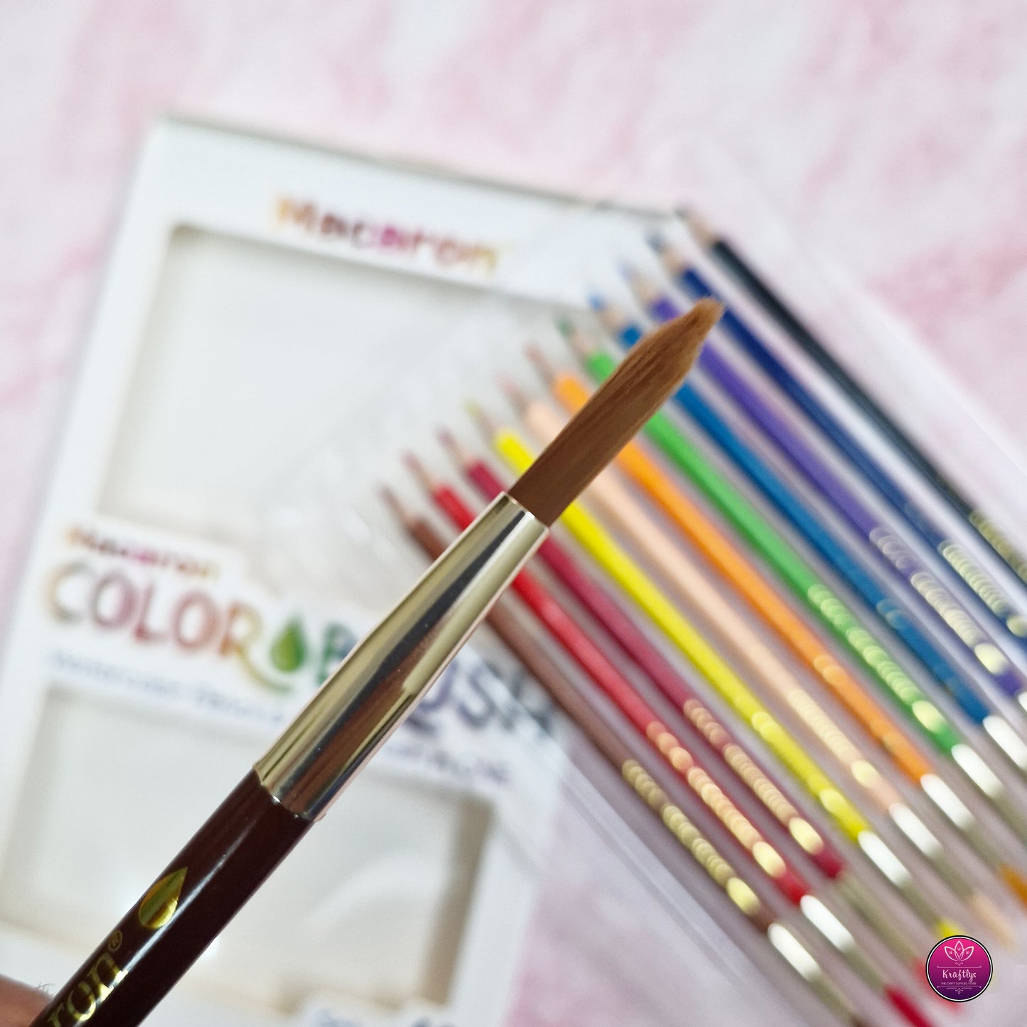 Macaron ColorBrush – 2-in-1 Watercolor Pencil & Paintbrush Set (12 Colors)