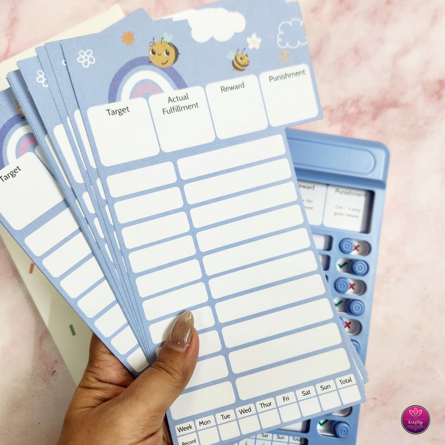 Cute Daily Habit Tracker for Kids & Adults | Routine Chart for Self-Discipline & Motivation