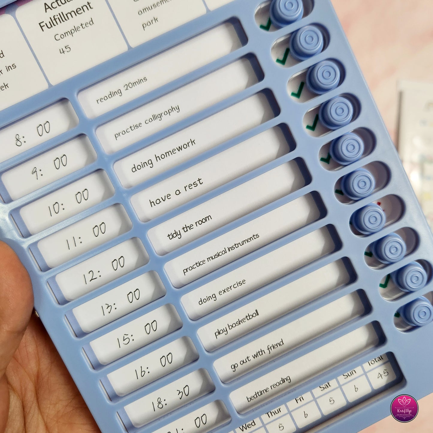 Cute Daily Habit Tracker for Kids & Adults | Routine Chart for Self-Discipline & Motivation