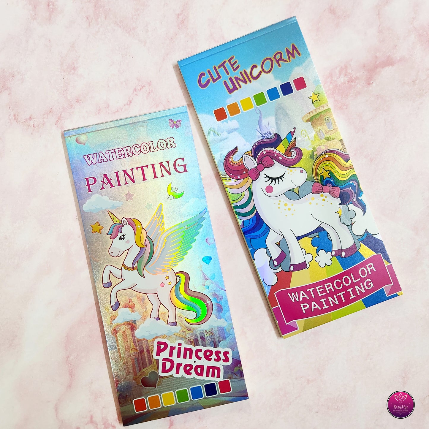 DIY WATERCOLOR THEME PAINTING BOOK - MAGICAL UNICORNS