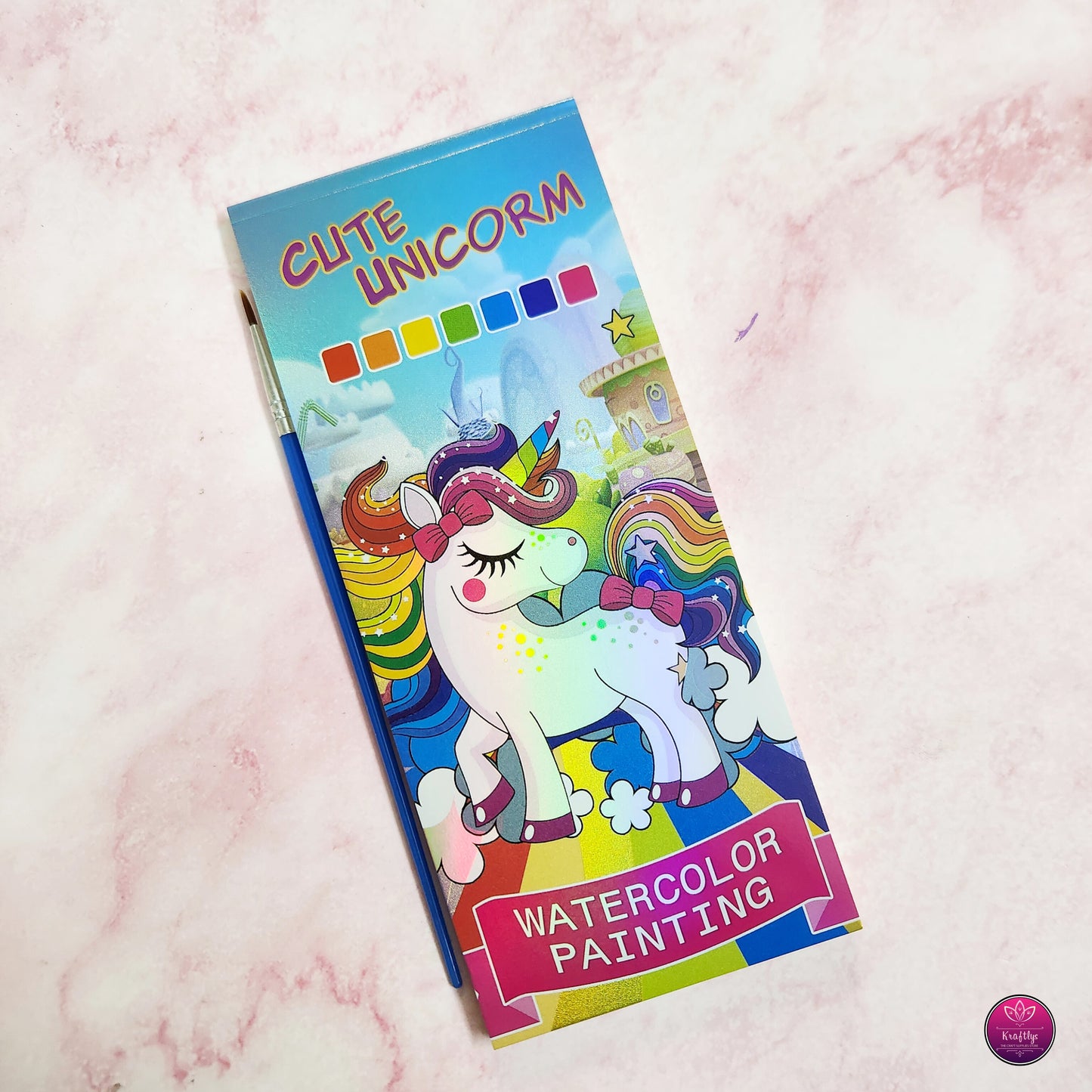 DIY WATERCOLOR THEME PAINTING BOOK - MAGICAL UNICORNS