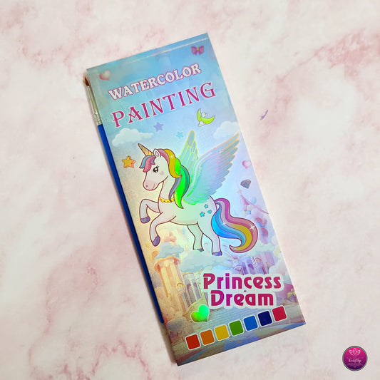 DIY WATERCOLOR THEME PAINTING BOOK - MAGICAL UNICORNS