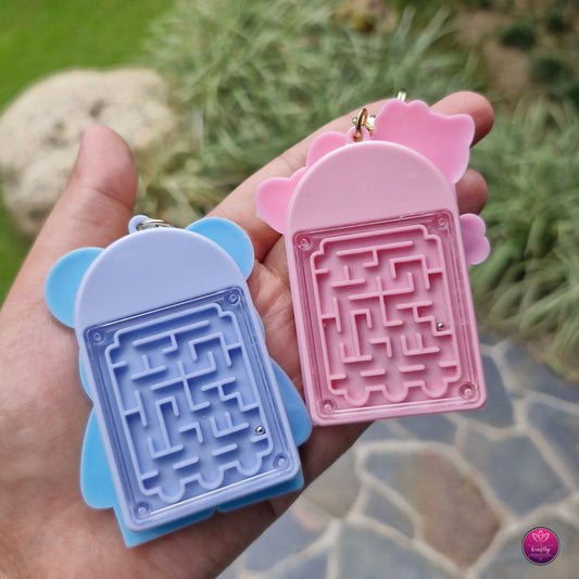 MINI KAWAII CALCULATOR KEYCHAIN WITH MAZE GAME