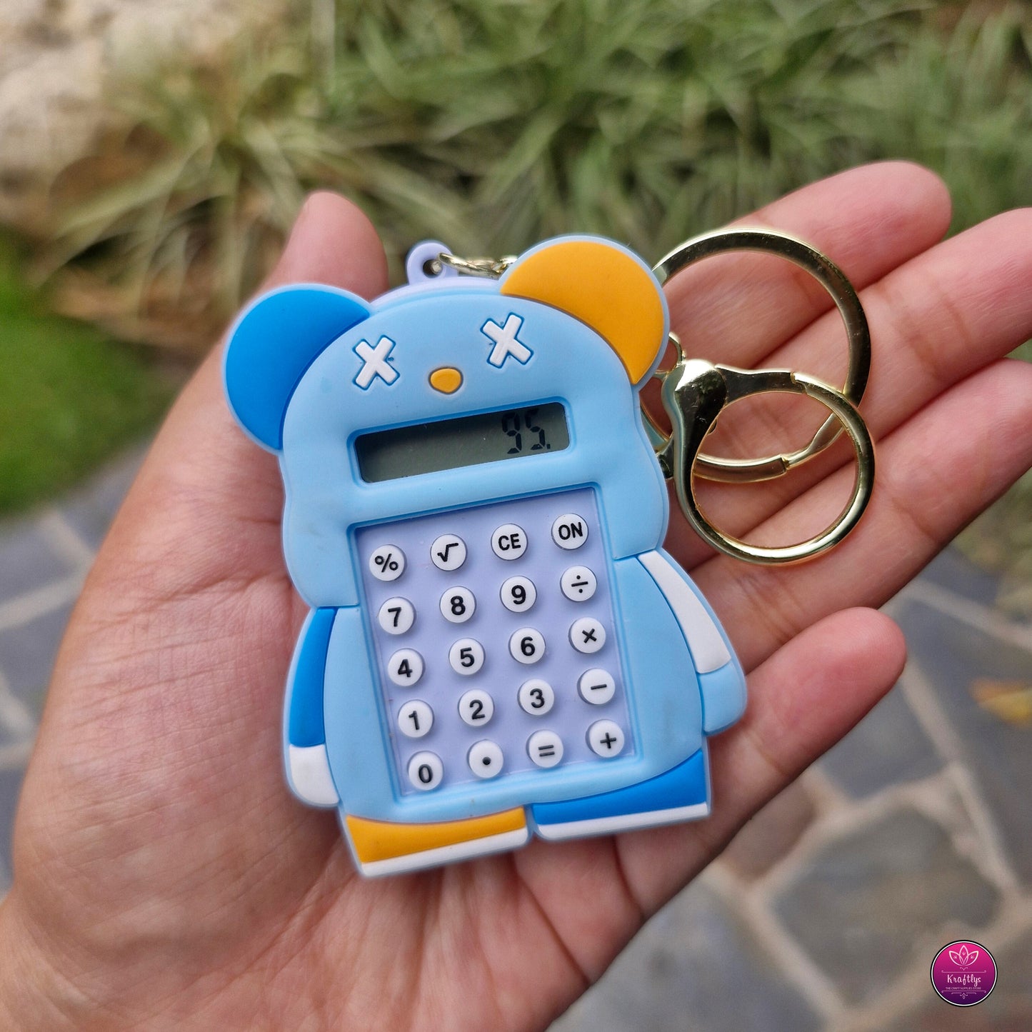 MINI KAWAII CALCULATOR KEYCHAIN WITH MAZE GAME