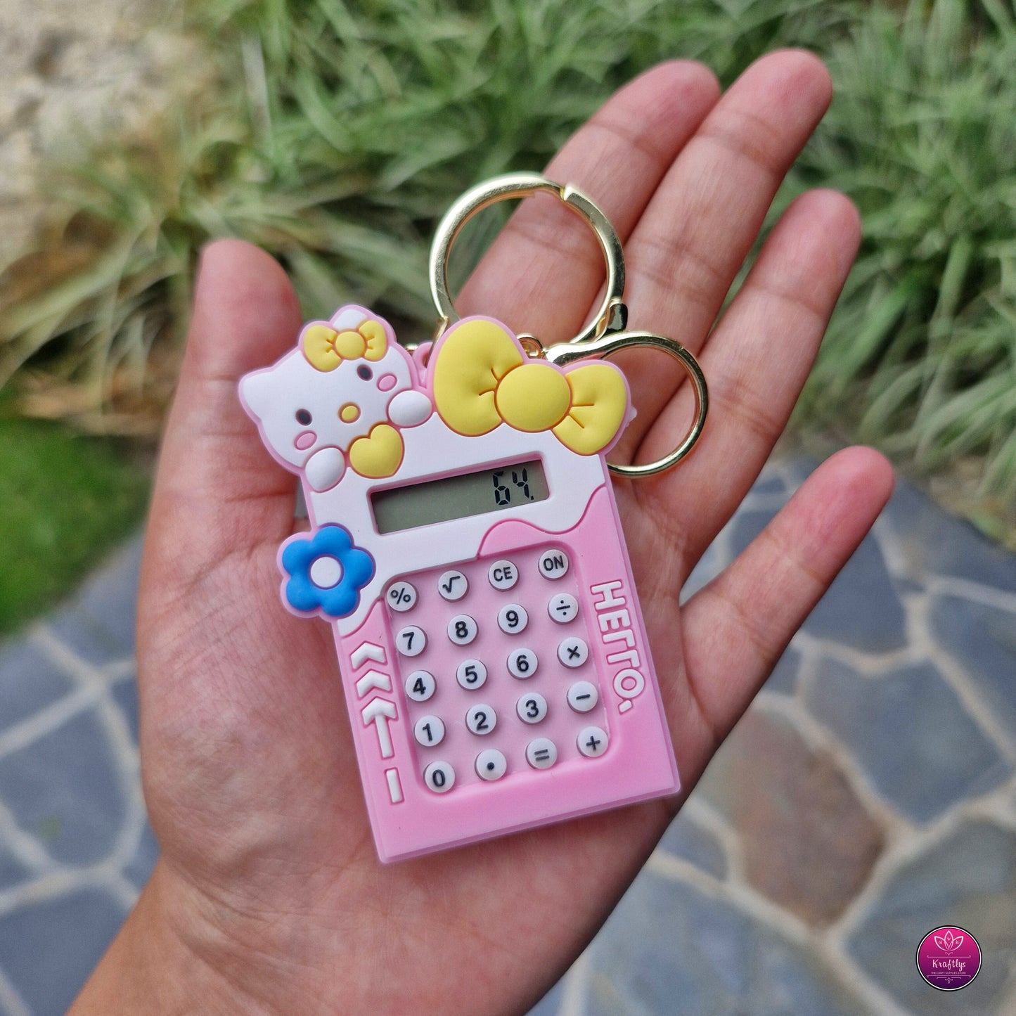 MINI KAWAII CALCULATOR KEYCHAIN WITH MAZE GAME