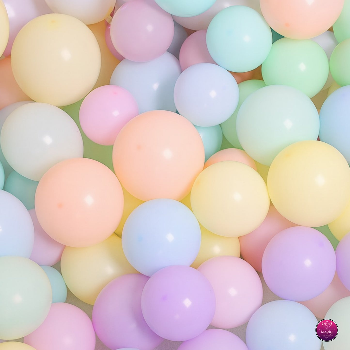Colorful Pastel Balloons for Birthday & Party Decorations – Soft and Vibrant Balloon Set | Pack of 50 Pcs