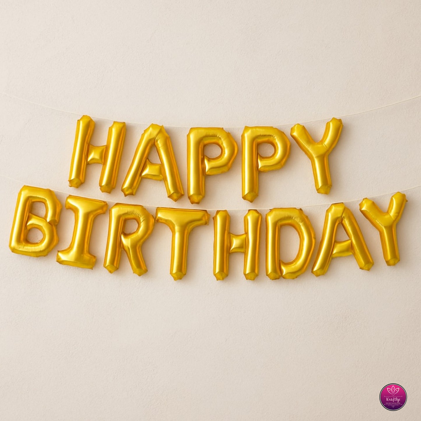 Happy Birthday Foil Letter Balloons – Shiny Banner Decoration for Parties & Celebrations