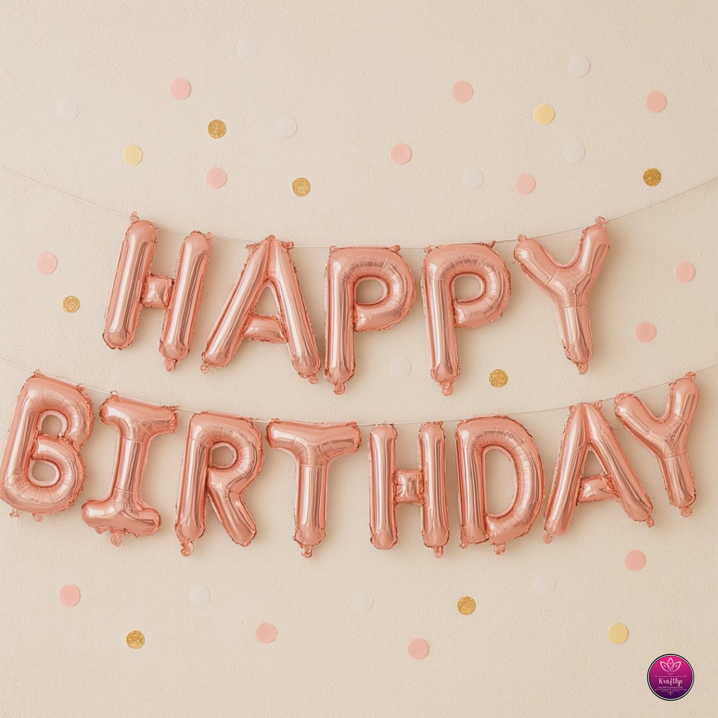 Happy Birthday Foil Letter Balloons – Shiny Banner Decoration for Parties & Celebrations