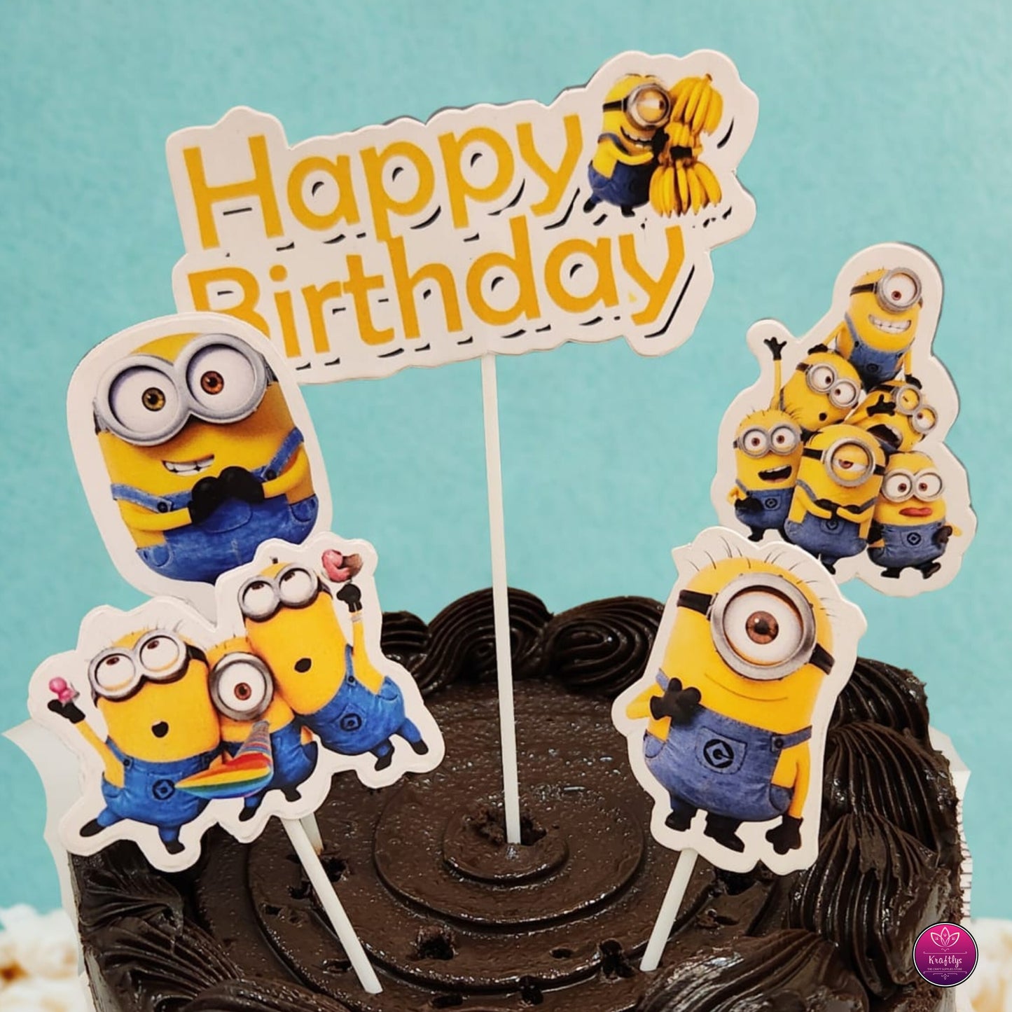 Minion Mischief Cake Topper – Fun & Cute Party Decor for Kids