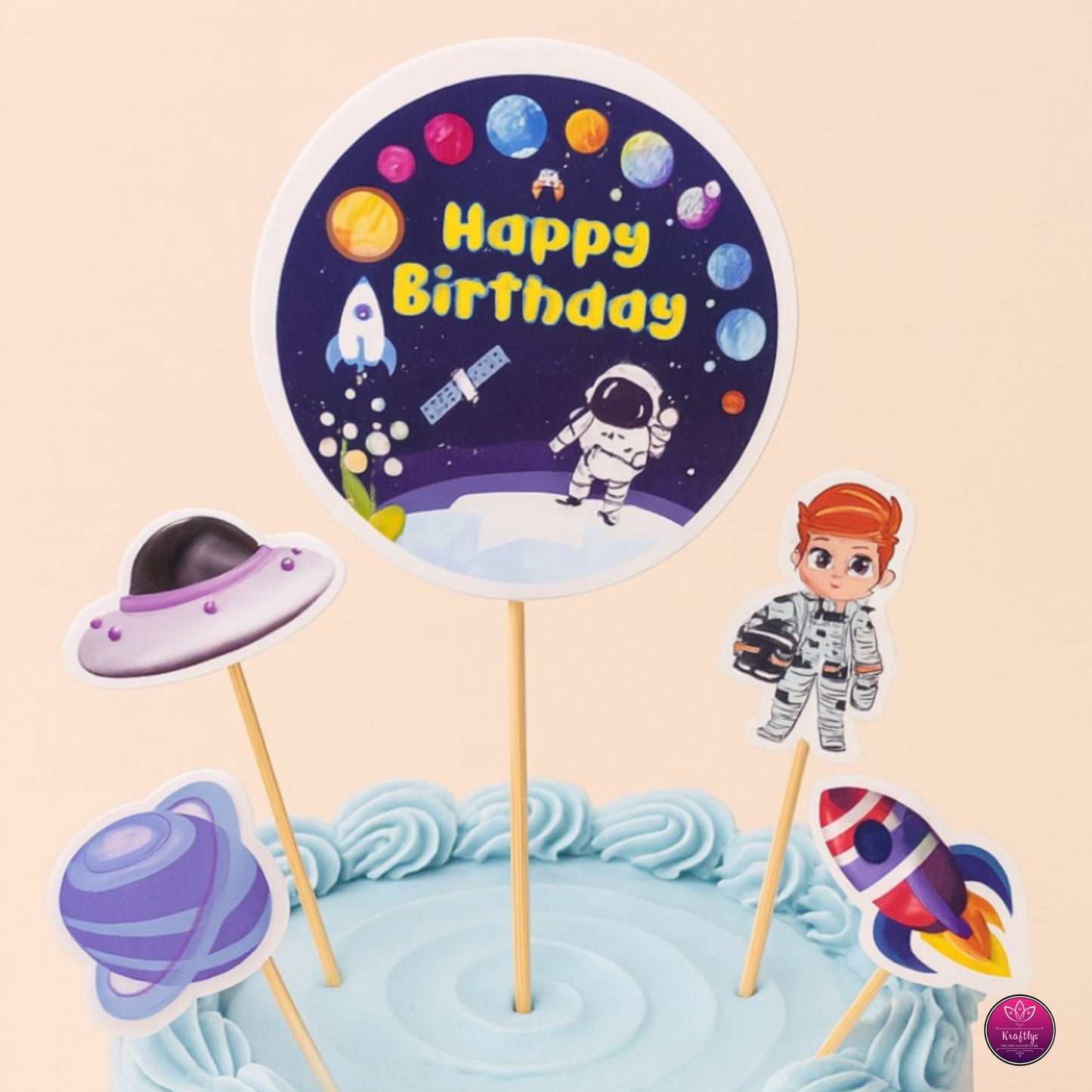 Astronaut Adventure Cake Topper – Out-of-this-World Space Party Decor