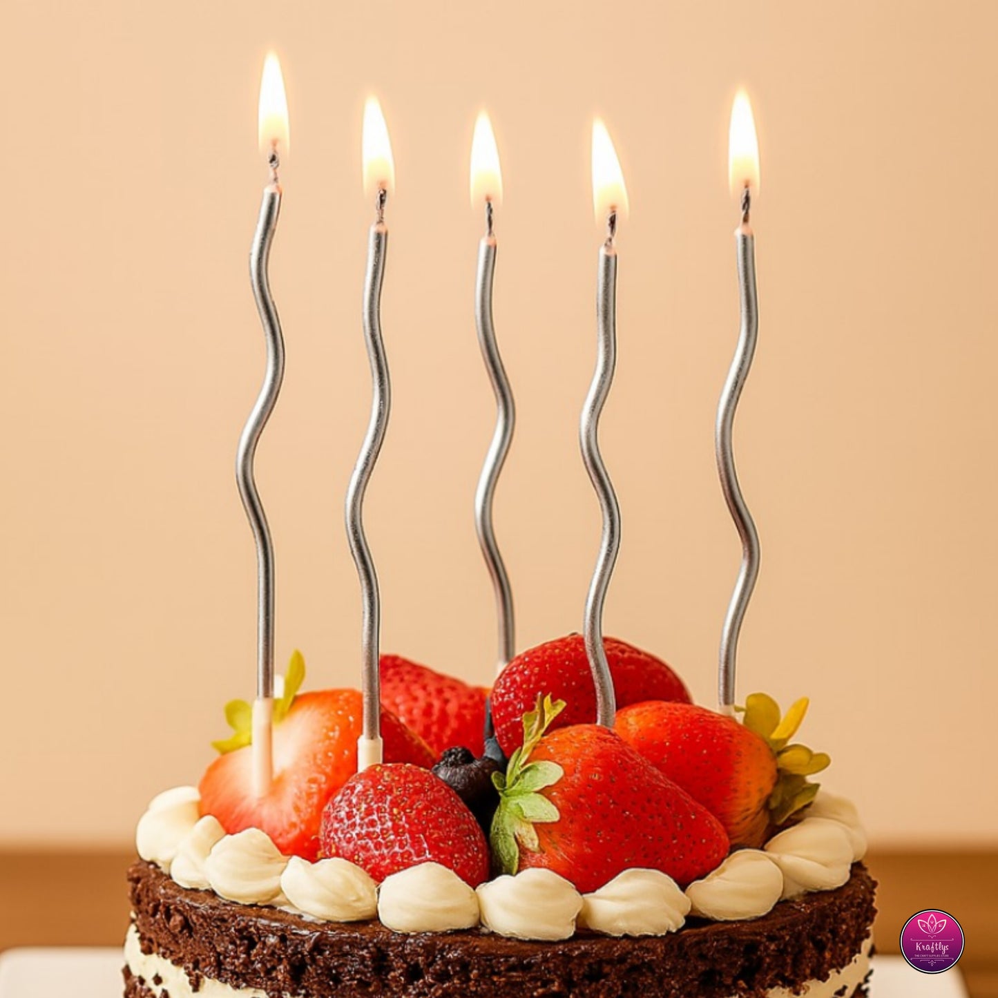 Spiral Birthday Candles for Cake - Gold, Silver & Colorful Celebration Candles