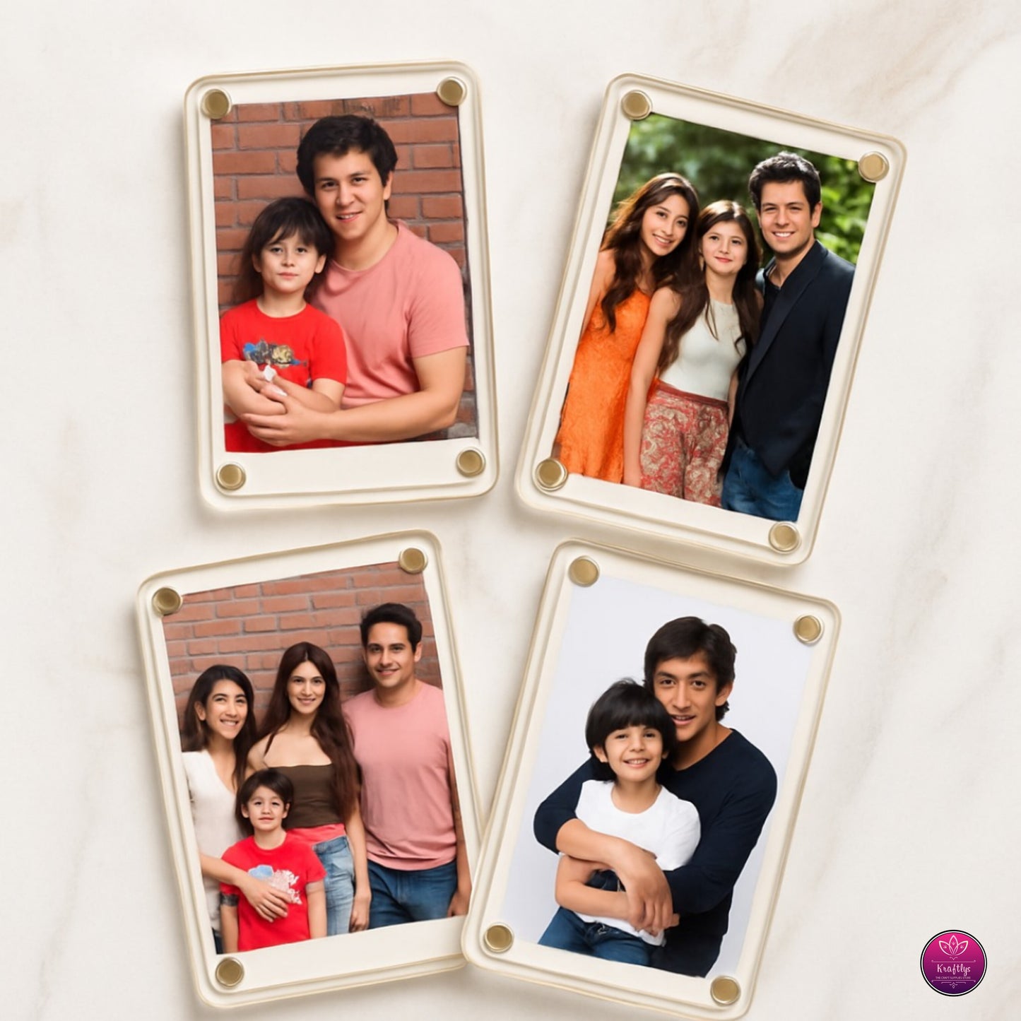 Magnetic Acrylic Photo Frame Small – Cute Fridge Memory Holder Magnet