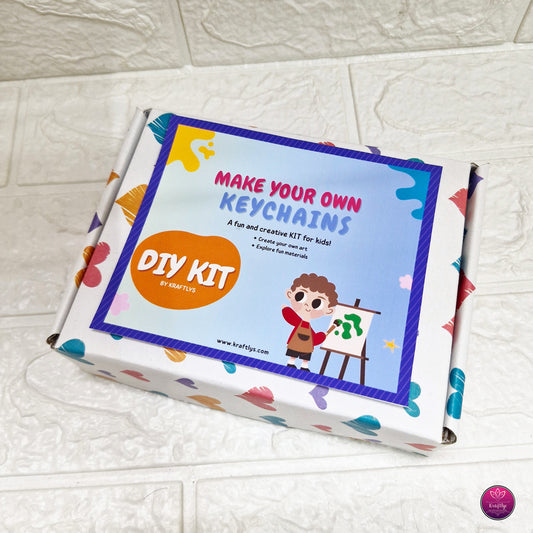 DIY Ocean Theme Wooden Keychain Painting Kit for Kids – 5 Sea Animal Shapes with Paints & Accessories