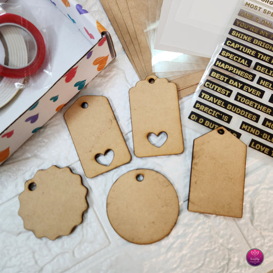 DIY Gift Tag Making Kit – Custom Handmade Tags with Stickers, Sequins & Accessories