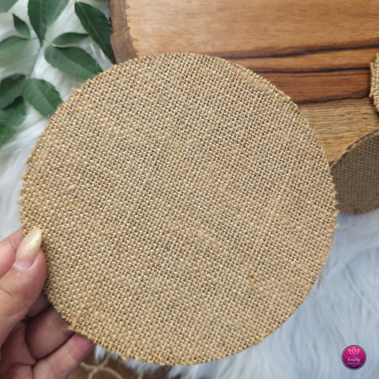 Round Jute MDF Base Plate - DIY Jewellery and Crafts