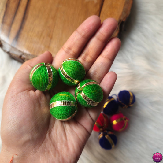 Gota Thread Balls 20mm Diwali Decoration 20 pcs - DIY Jewellery and Crafts