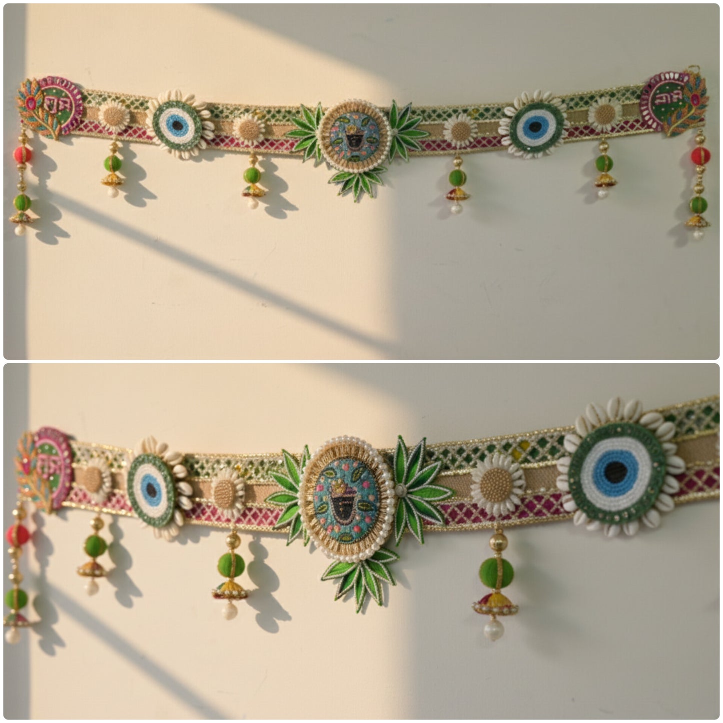Ethnic Evil Eye Handmade Decorative Bandhanwar for Diwali – Door Hanging Toran for Festive Home Décor