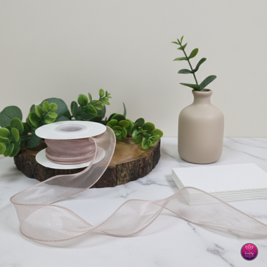 Luxe 1.5 Inch Wired Net Ribbon - Decorative Ribbon for Gift Wrapping, Crafts & Events