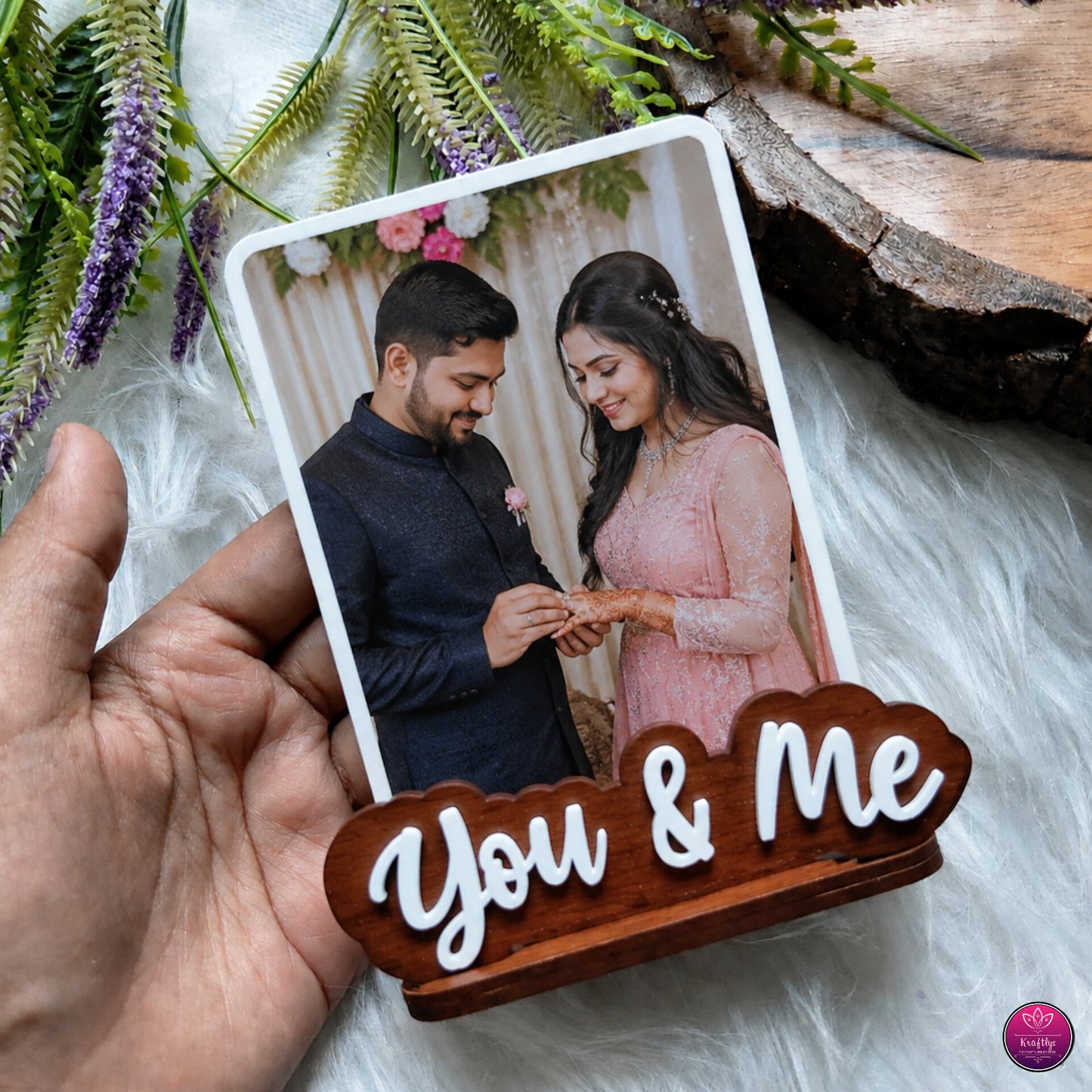 Customised Acrylic Photo Stand- Daddy & Me - Mommy & Me - You & Me - Card Holder