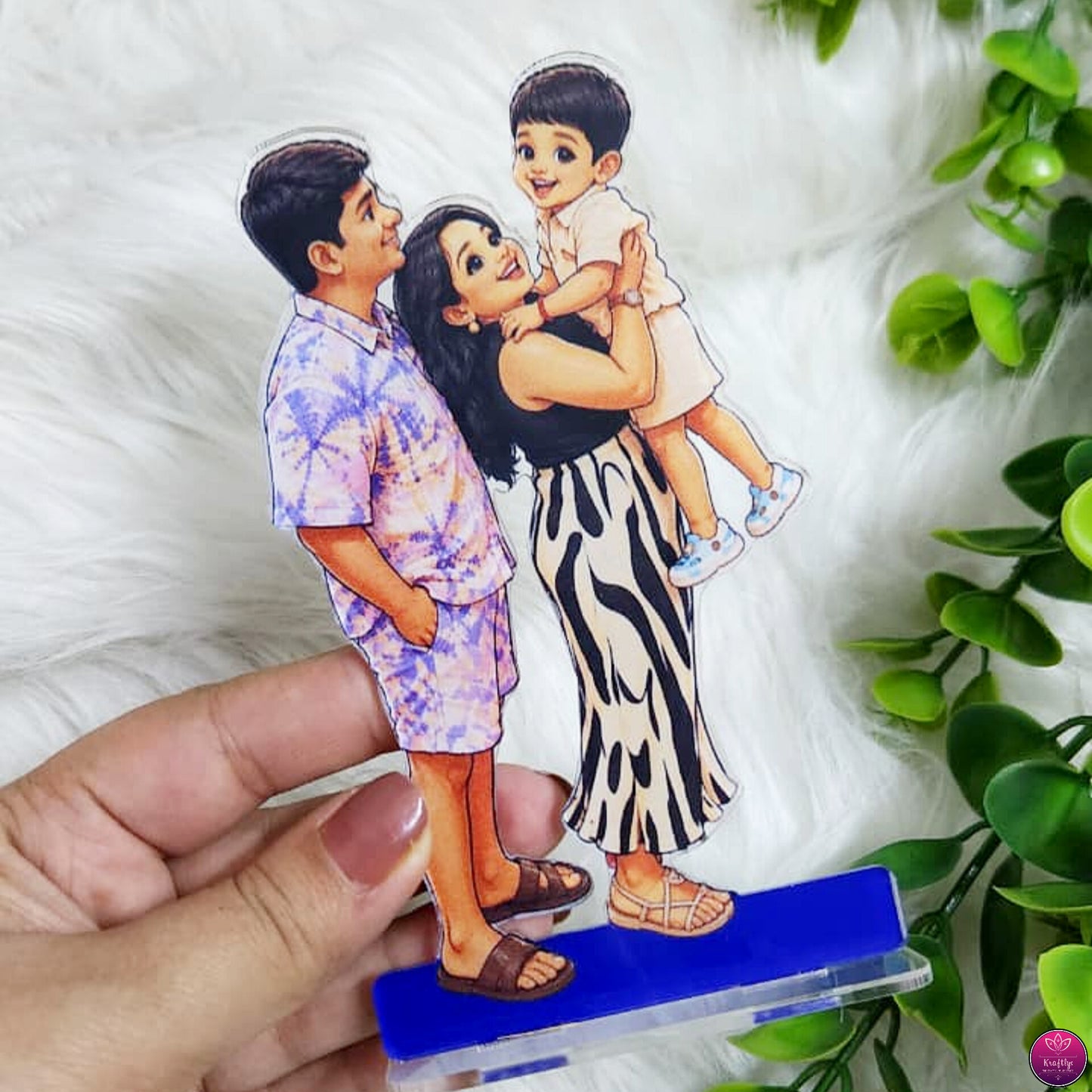Personalized Acrylic Photo Standie | Custom Frame Standy Caricature Style