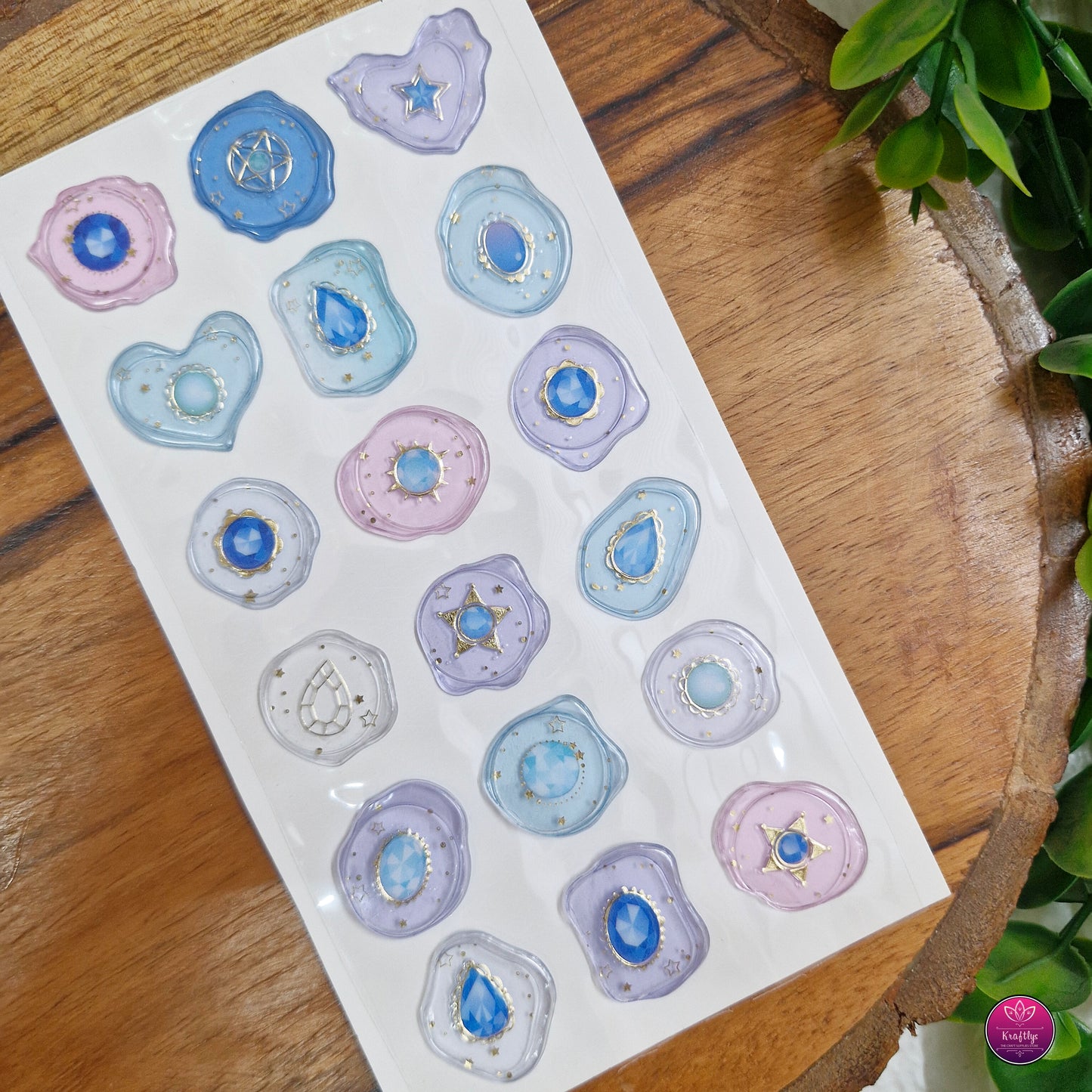 3D CUTE TRANSPARENT PINTERESTY WAX STAMP STICKER - WATERPROOF PVC STICKER