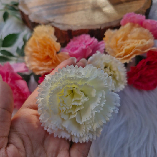 Handcrafted fabric carnation flower bunch for home décor, garlands, and DIY crafts