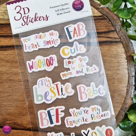 3D STICKER | BESTIE