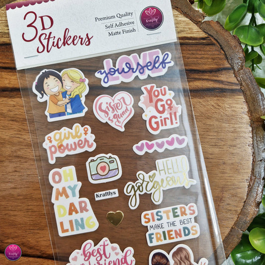 3D STICKER | GO GIRL