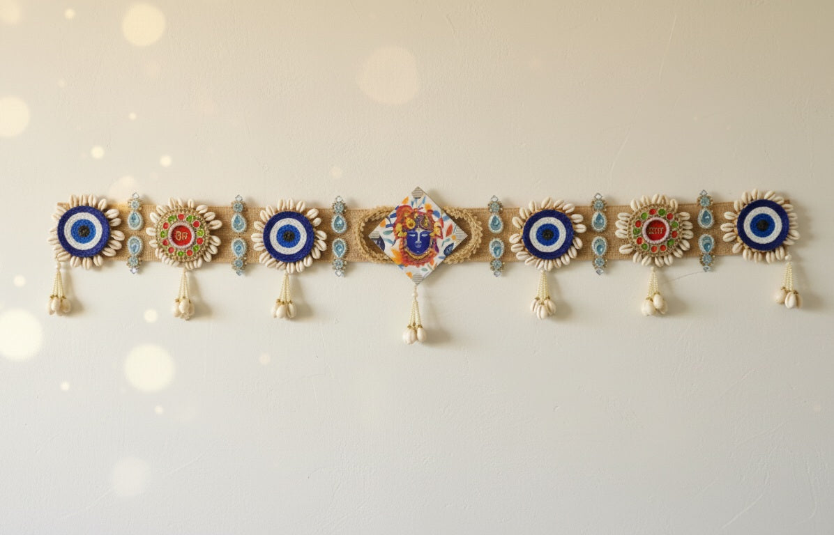 Evil Eye Handmade Decorative Bandhanwar for Diwali – Door Hanging Toran for Festive Home Décor