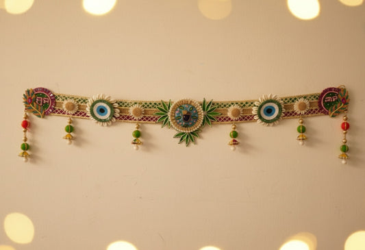 Ethnic Evil Eye Handmade Decorative Bandhanwar for Diwali – Door Hanging Toran for Festive Home Décor