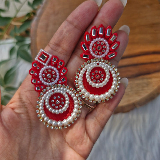 Ethnic Bead & Pearl Patch 5pcs - Elegant HandCrafted Diwali DIY Booti Decoration