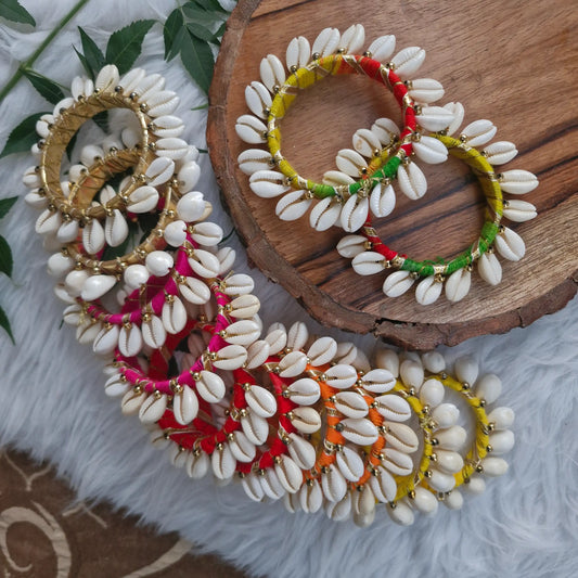 SHELL BANGLE RINGS - Decorative Kodi Kada Colorful Bangles