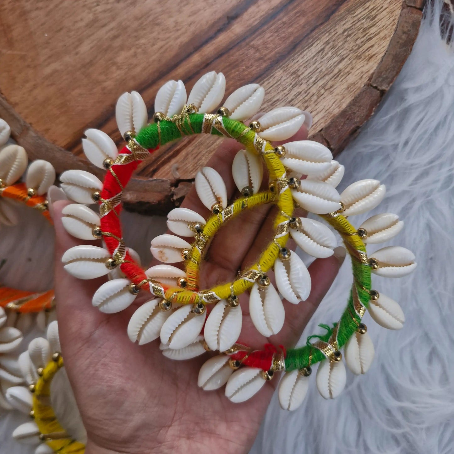 SHELL BANGLE RINGS - Decorative Kodi Kada Colorful Bangles