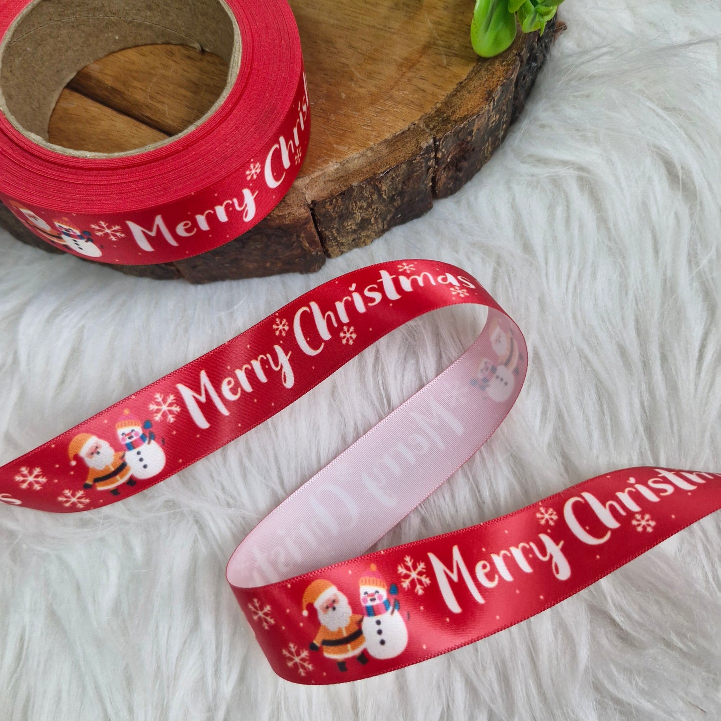 Christmas Special Satin Ribbon - Xmas Decorative Ribbon for Gift Wrapping, Crafts & Events