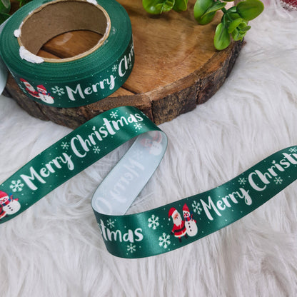 Christmas Special Satin Ribbon - Xmas Decorative Ribbon for Gift Wrapping, Crafts & Events