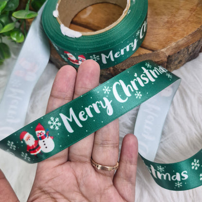 Christmas Special Satin Ribbon - Xmas Decorative Ribbon for Gift Wrapping, Crafts & Events