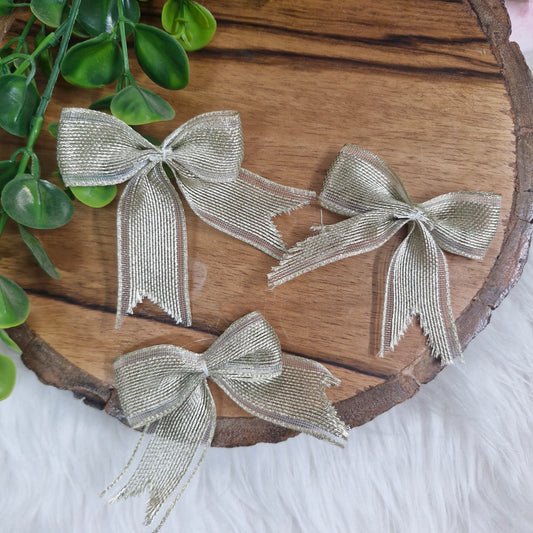 Shimmery DIY Craft Bows: Gold Ribbon Bow 5pcs - Decorative Gift Wrapping
