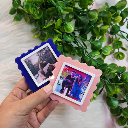 Cute Colorful Magnetic Acrylic Photo Polaroid Frame Small – Cute Fridge Memory Holder Magnet
