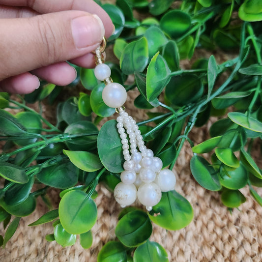 White Pearl Latkan Hangings for Diwali Decorations and Crafting DIYs