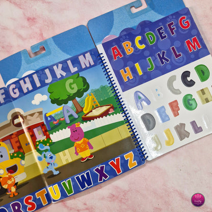 Children's alphabet book with colorful illustrations