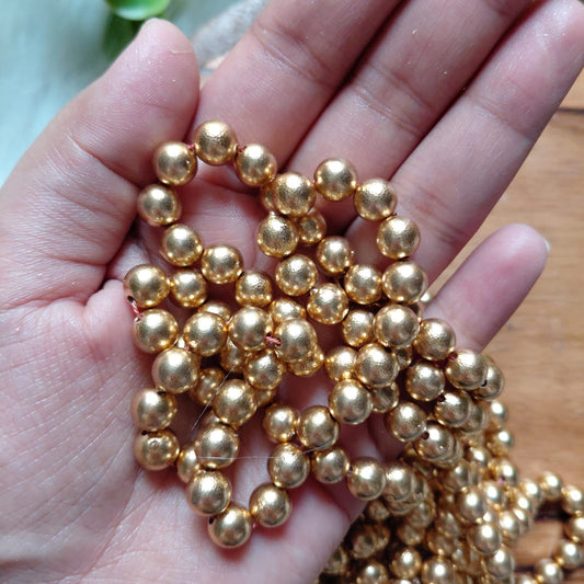 Golden Pearl Beads Loose for Latkan Diwali Decoration- DIY Jewellery and Crafts