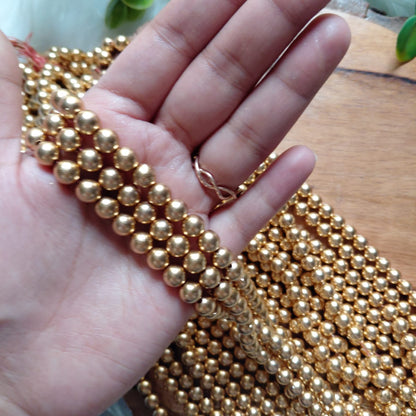 Golden Pearl Beads Loose for Latkan Diwali Decoration- DIY Jewellery and Crafts