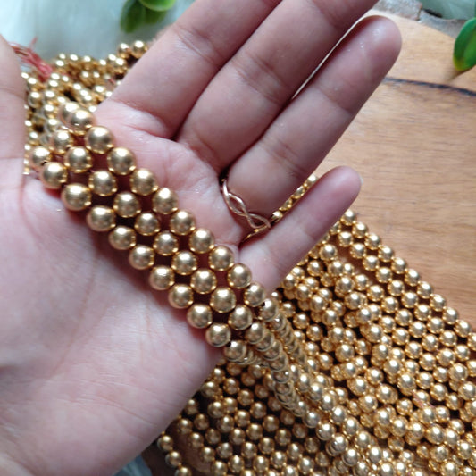 Golden Pearl Beads Loose for Latkan Diwali Decoration- DIY Jewellery and Crafts