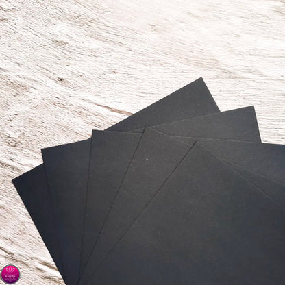 BLACK CARDSTOCK | 300 GSM | PLAIN PAPER