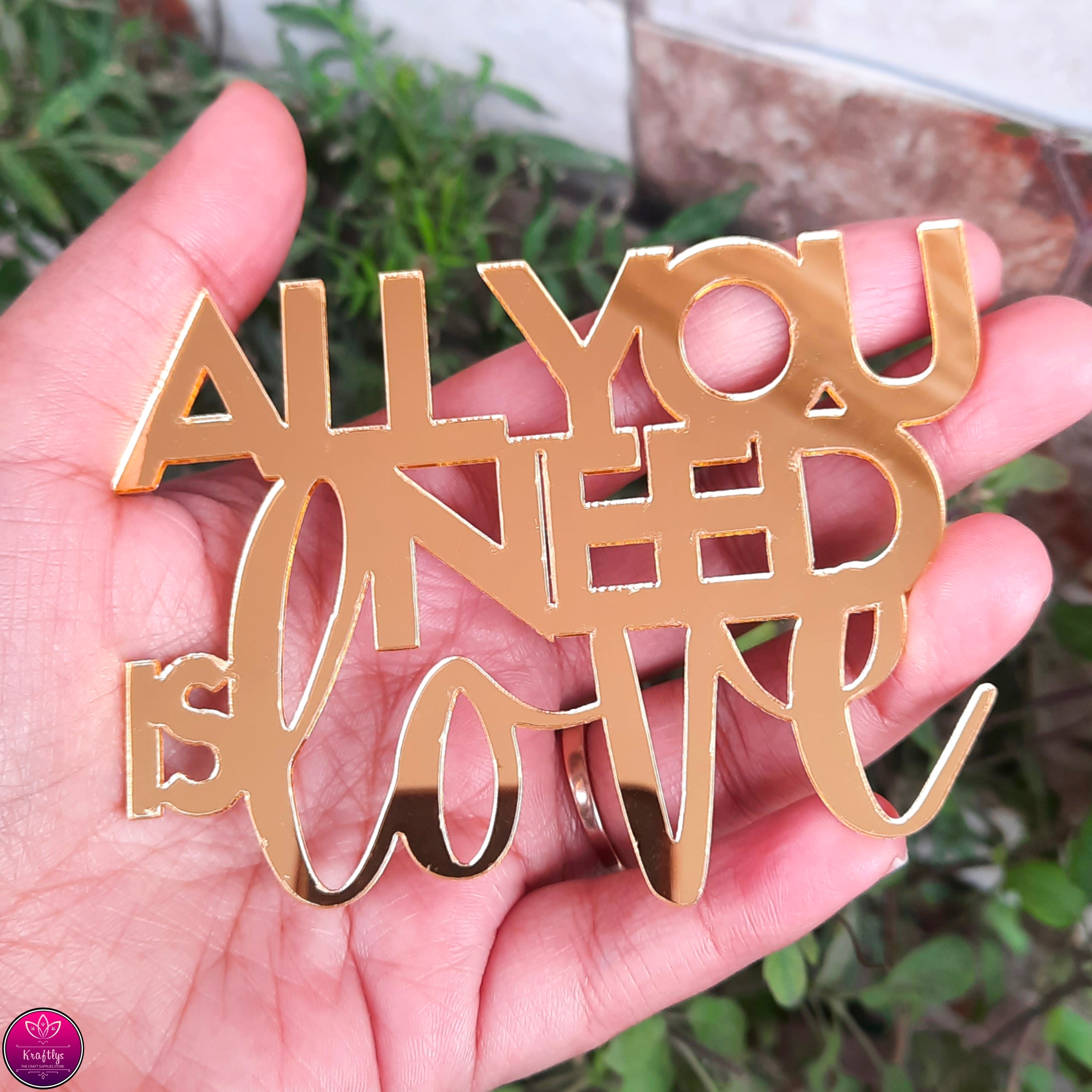 ALL YOU NEED IS LOVE | ACRYLIC EMBELLISHMENT